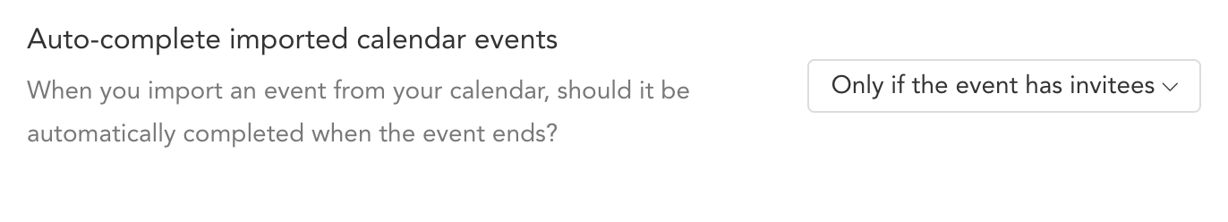 Autocompletion setting