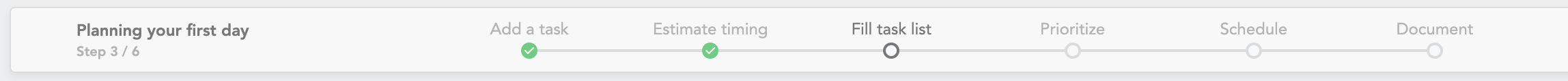 Progress tracking bar