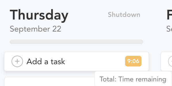 Total time remaining workload counter