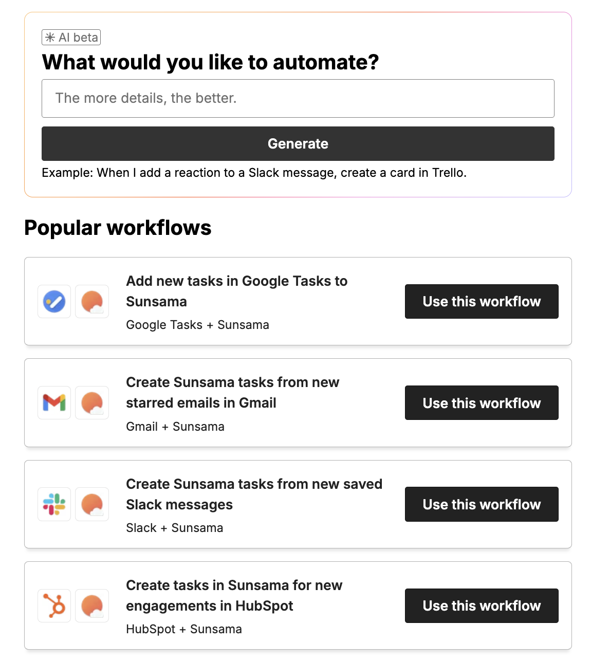 Zapier templates
